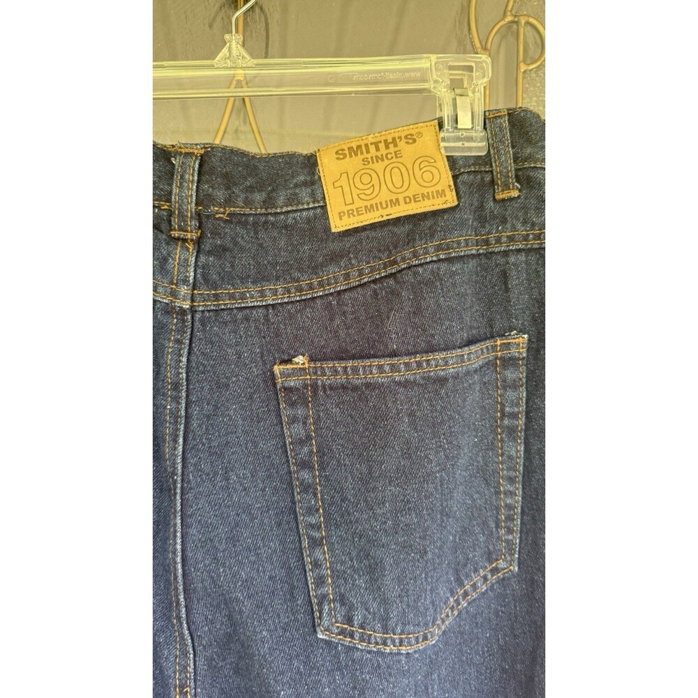Smith's Workwear Fully Fleece Lined Thermal Dark Wash Blue Straight Jeans 36x32*